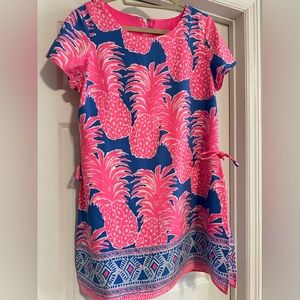 Lilly Pulitzer-Blanca Stretch Romper Little Flamenco women Size 12. Easter dress